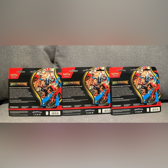 LOT OF 3 Pokémon TCG Mega Evolution 3-Pack Blister – Psyduck Promo Sealed Cards - Picture 4 of 6